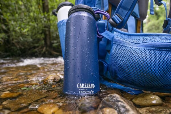 CamelBak eddy+ Water Filter Water Bottle by LifeStraw, Navy - Image 5