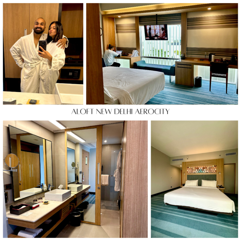 Spacious Aloft New Delhi Aerocity by Marriott room with a king-sized bed