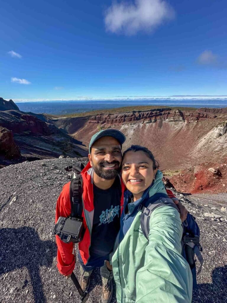 Sweeping volcanic landscape views on the Mount Tarawera guided hike near Rotorua New Zealand