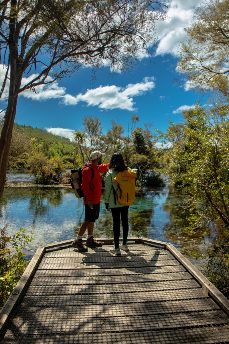 Sagar and Ami on the road in New Zealand